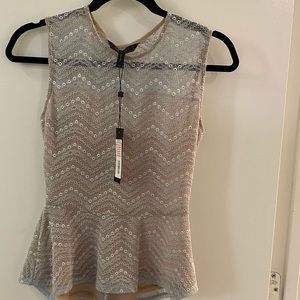 BCBG peplum top NWT